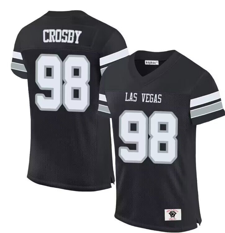 Men Las Vegas raiders #98 Crosby black 2024 Nike Limited NFL throwback Jersey->youth nfl jersey->Youth Jersey